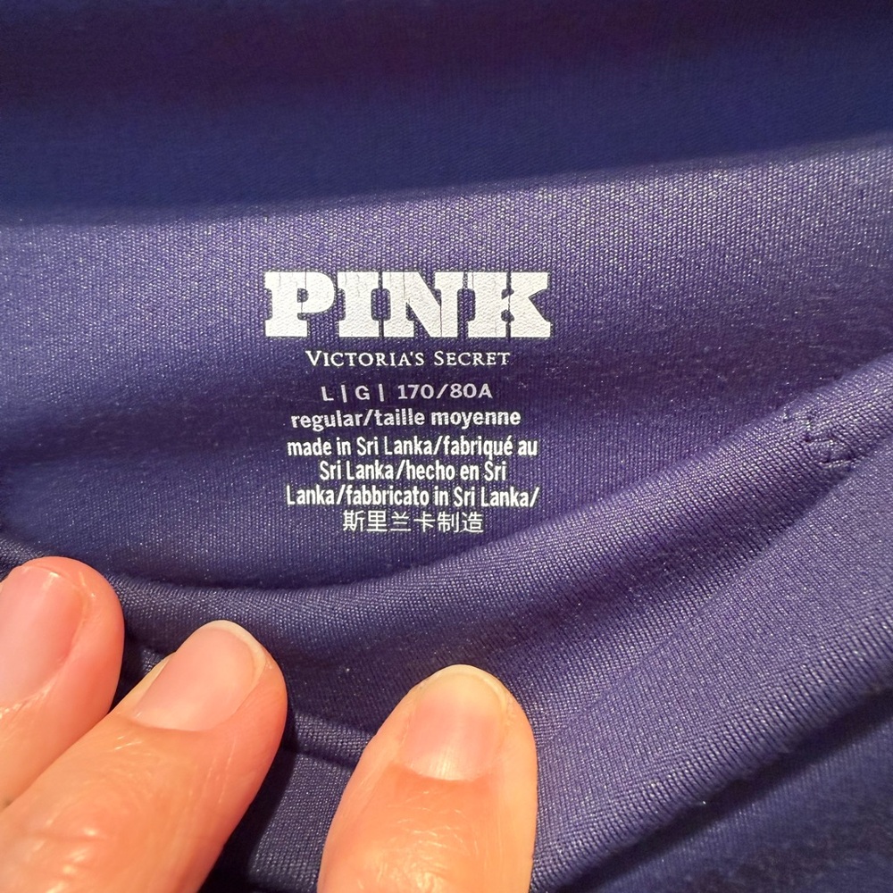 PINK Victoria's Secret Navy/Deep Blue Flare Leggins - Picture 2 of 7